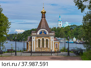 Chapel of Xenia of Petersburg. Horizontal frame. Стоковое фото, фотограф Михаил Аккуратoв / Фотобанк Лори