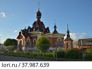 Church of Monk Seraphim of Sarov Wonderworker 1904, Alexandrov, Golden ring, Vladimir Region, Russia (2022 год). Стоковое фото, фотограф Алексей Антипов / Фотобанк Лори