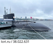 Подводная лодка "Петропавловск-Камчатский" на форуме «Армия-2022» во Владивостоке. Редакционное фото, фотограф Овчинникова Ирина / Фотобанк Лори