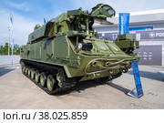 Боевая машина 9А331Э  зенитно-ракетного комплекса Тор-Э2 (экспортный вариант) на международном военно-техническом форуме "Армия-2022" Редакционное фото, фотограф Виктор Карасев / Фотобанк Лори