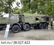 Электростанция передвижная инженерная ЭД-30 -АИ в экспозиции форума "Армия-2022". Россия, город Владивосток. Редакционное фото, фотограф Овчинникова Ирина / Фотобанк Лори