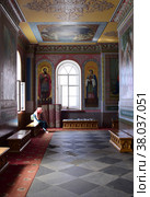 Внутри Спасо-Преображенского собора на Валааме (2021 год). Редакционное фото, фотограф Лада Пашигорева / Фотобанк Лори