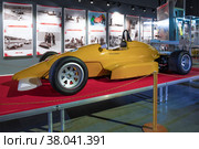 Советский серийный гоночный автомобиль "Эстония-25". Выставка "Борьба за скорость" (Рекордные и гоночные автомобили СССР). Музей "Гараж особого назначения", ВДНХ (2022 год). Редакционное фото, фотограф Виктор Карасев / Фотобанк Лори