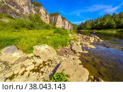 wonderful beautiful rocks of the big ay pristes on a summer sunny day. Стоковое фото, фотограф Акиньшин Владимир / Фотобанк Лори