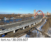 Вид на Живописный Мост и проспект Маршала Жукова, Москва (2022 год). Редакционное фото, фотограф Мария Кылосова / Фотобанк Лори