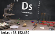 Химический Элемент 110 Ds Дармштадтий. Периодическая система. Инфографика. Стоковая анимация, аниматор Max Konnov / Фотобанк Лори