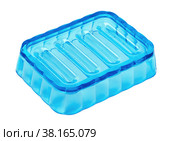 Empty plastic soap dish isolated on white. Стоковое фото, фотограф Сергей Толмачёв / Фотобанк Лори