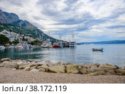 View of the seaport of the city  ofOmis (2015 год). Стоковое фото, фотограф Михаил Аккуратoв / Фотобанк Лори