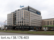 Санкт-Петербург. Офис компании ГАЗПРОМ на Московском проспекте (2021 год). Редакционное фото, фотограф EgleKa / Фотобанк Лори