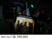 Прибытие ковчега с мощами преподобного Сергия Радонежского (2022 год). Редакционное фото, фотограф Дмитрий Неумоин / Фотобанк Лори