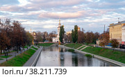 Набережная реки Орлик. Город Орёл (2022 год). Редакционное фото, фотограф Владимир Макеев / Фотобанк Лори