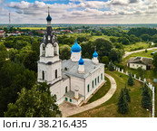 Храм Казанской иконы Божией Матери в селе Казанское Павло-посадского района М.О. (2022 год). Редакционное фото, фотограф Ярославский Максим / Фотобанк Лори