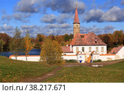 Приоратский дворец в Гатчине (2022 год). Стоковое фото, фотограф Роман Рожков / Фотобанк Лори