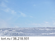 Winter ice landscape. Nanural winter background. Стоковое фото, фотограф Сергей Пристяжнюк (Serg Zastavkin) / Фотобанк Лори