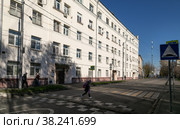 Москва, СВАО, микрорайон Марфино, улица Кашёнкин Луг, 2 строение 1. Дом включен в программу реновации города Москвы, подлежит расселению и сносу (2022 год). Редакционное фото, фотограф Наталья Николаева / Фотобанк Лори