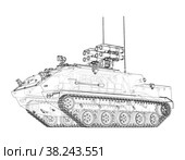 Anti-tank armored car. Vector. Стоковая иллюстрация, иллюстратор Кирилл Черезов / Фотобанк Лори