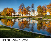 Екатерининский парк (Царское Село). Екатерининский дворец. Catherine Park (Tsarskoye Selo). Catherine Palace. (2021 год). Редакционное фото, фотограф Евгений Романов / Фотобанк Лори