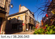Picturesque streets of old town of Provins in France. Стоковое фото, фотограф Яков Филимонов / Фотобанк Лори