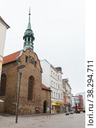 Church of the Holy Spirit at Grosse Strasse in Flensburg (2017 год). Редакционное фото, фотограф EugeneSergeev / Фотобанк Лори