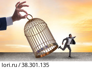 Business people and golden cage concept. Стоковое фото, фотограф Elnur / Фотобанк Лори