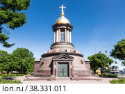 Часовня Троицы Живоначальной в Санкт-Петербурге, Россия. Часовня построена к 300-летию Санкт-Петербурга. (2018 год). Стоковое фото, фотограф Наталья Волкова / Фотобанк Лори