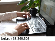 Analyst office work Remote work and education, freelance. Стоковое фото, фотограф Вербицкая Светлана / Фотобанк Лори