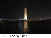 The skyscraper in Bahrain Financial Harbour, Manama, Bahrain (2017 год). Стоковое фото, фотограф Сергей Стрелков / Фотобанк Лори