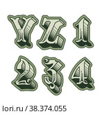 Vector decorative original alphabet letters english font. Стоковая иллюстрация, иллюстратор Александр Володин / Фотобанк Лори