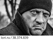 Портрет мужчины, уверенный и целеустремлённый взгляд. Стоковое фото, фотограф Виталий Михайлюк / Фотобанк Лори