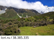 Nature of Hooker valley, New Zealand. Стоковое фото, фотограф Сергей Стрелков / Фотобанк Лори
