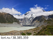 Nature of Hooker valley, New Zealand. Стоковое фото, фотограф Сергей Стрелков / Фотобанк Лори