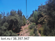 Telepherique, the cable way on San Cristobal Hill, Santiago, Chile (2019 год). Стоковое фото, фотограф Сергей Стрелков / Фотобанк Лори