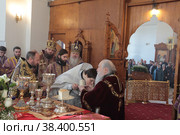 Великий четверг в Бобреневом монастыре (2018 год). Редакционное фото, фотограф Дмитрий Неумоин / Фотобанк Лори