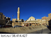 The vintage minaret in Sana'a, Yemen (2013 год). Стоковое фото, фотограф Сергей Стрелков / Фотобанк Лори