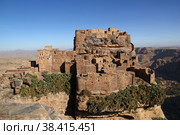 Tawila village in mountains, Yemen (2013 год). Стоковое фото, фотограф Сергей Стрелков / Фотобанк Лори
