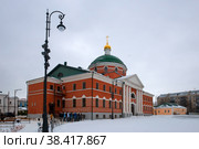 Казанско-Богородицкий мужской монастырь (или Богородицкий монастырь) в зимний день. Казань, Татарстан, Россия (2020 год). Редакционное фото, фотограф Pukhov K / Фотобанк Лори