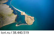 Lake Baikal from the air. View of Lake Kurma, Cape Tsagan-Khushun. Стоковое фото, фотограф Виктория Тельминова / Фотобанк Лори
