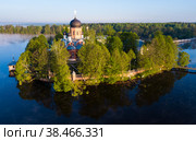 Aerial view of Holy-Vvedensky nunnery at Vladimir region. Russia. Стоковое фото, фотограф Яков Филимонов / Фотобанк Лори