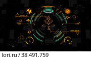 HUD Interface. Digital motion graphics footage for your video with background and 3D camera. HUD Интерфейс. Футаж с HUD анимацией. Футуристическая графика. Стоковая анимация, аниматор Егор Кузенков / Фотобанк Лори