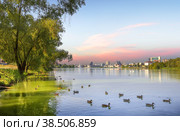 Lake Kaban. Kazan, Tatarstan, Russia (2016 год). Стоковое фото, фотограф Belikart / Фотобанк Лори