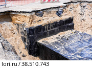 Replacement of heating pipes and modernization of the heating system. Стоковое фото, фотограф FotograFF / Фотобанк Лори
