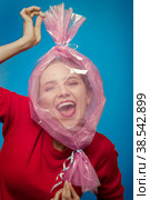 girl inside wrapper. Стоковое фото, фотограф Lekcej / Фотобанк Лори