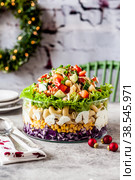 Christmas Pasta Salad. Стоковое фото, фотограф Татьяна Ворона / Фотобанк Лори