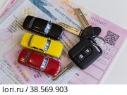 Россия. Санкт-Петербург. Ключи и документы на автомобиль. Russia. Saint-Petersburg. Keys and documents for the car. (2018 год). Редакционное фото, фотограф Алексей Смышляев / Фотобанк Лори