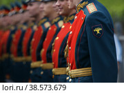 Россия. Москва. Военнослужащие отдельного комендантского Преображенского полка. Russia. Moscow. Military personnel of the separate commandant's Preobrazhensky regiment. (2012 год). Редакционное фото, фотограф Алексей Смышляев / Фотобанк Лори