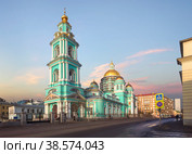 The Epiphany Cathedral at Yelokhovo. Moscow, Russia. (2015 год). Редакционное фото, фотограф Belikart / Фотобанк Лори