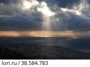 The view of Jounieh, Lebanon (2018 год). Стоковое фото, фотограф Сергей Стрелков / Фотобанк Лори