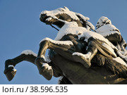 Зимний Санкт-Петербург. Медный всадник. Фрагмент (2010 год). Стоковое фото, фотограф Александр Алексеев / Фотобанк Лори