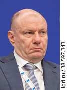 Россия. Санкт-Петербург. XXIII Петербургский международный экономический форум 2019. Участники ПМЭФ-2019. Российский предприниматель Владимир Потанин. Russia. Saint-Petersburg. XXIII St. Petersburg International Economic Forum 2019. SPIEF 2019 participants. Russian entrepreneur Vladimir Potanin. Редакционное фото, фотограф Алексей Смышляев / Фотобанк Лори