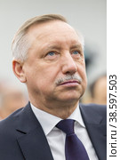 Russia. Saint-Petersburg. XXIII St. Petersburg International Economic Forum 2019. SPIEF 2019 participants. Alexander Beglov. Россия. Санкт-Петербург. XXIII Петербургский международный экономический форум 2019. Участники ПМЭФ-2019. Александр Беглов. Редакционное фото, фотограф Алексей Смышляев / Фотобанк Лори